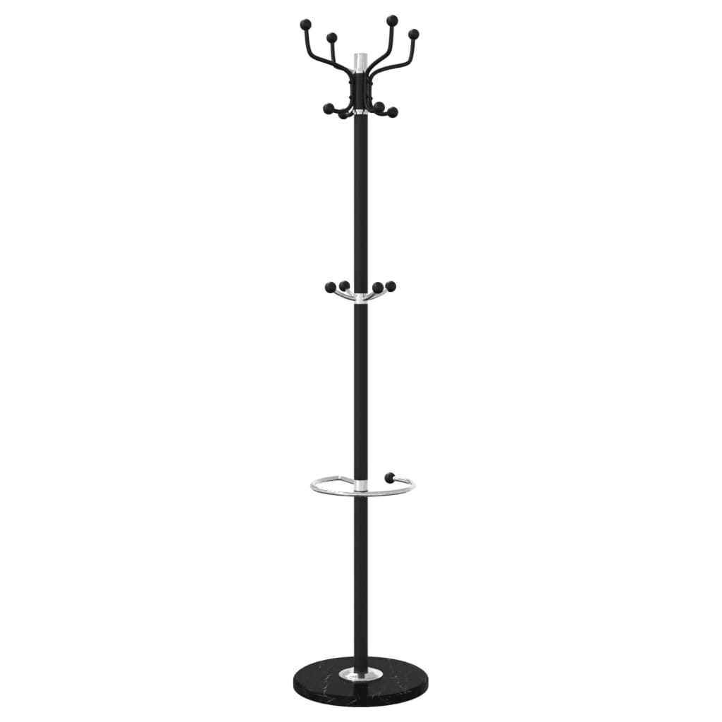 Coat Stand with Umbrella Holder Black 180 cm Powder-coated Iron