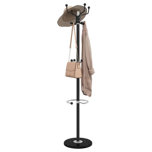 Coat Stand with Umbrella Holder Black 180 cm Powder-coated Iron