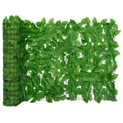 Balcony Screen with Green Leaves 200x75 cm