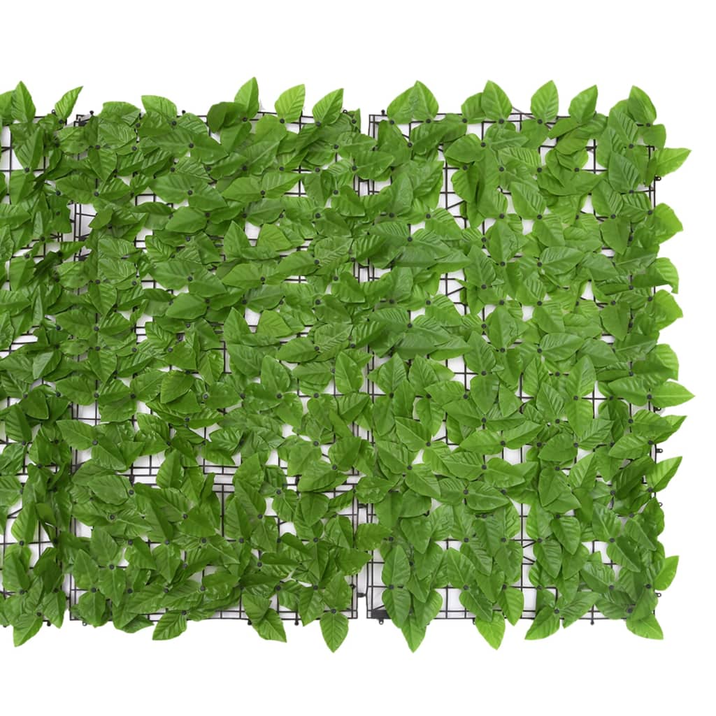 Balcony Screen with Green Leaves 200x100 cm