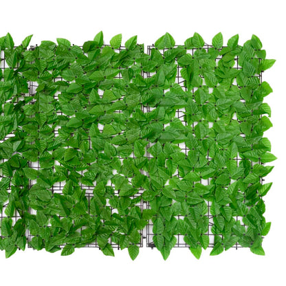 Balcony Screen with Green Leaves 200x100 cm