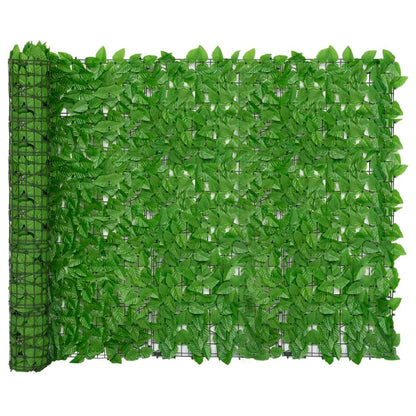 Balcony Screen with Green Leaves 200x150 cm