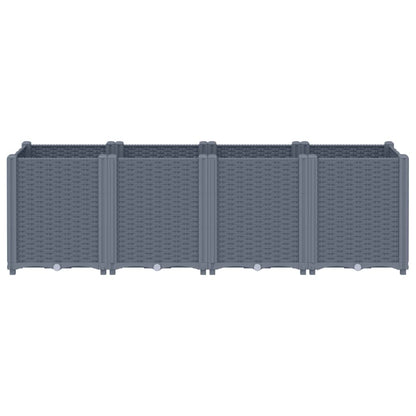 Garden Planter Blue Grey 160x40x53 cm PP