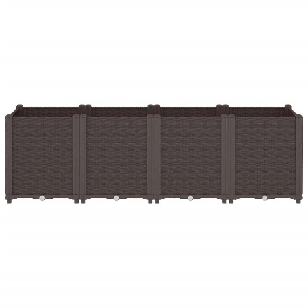 Garden Planter Brown 160x40x53 cm PP