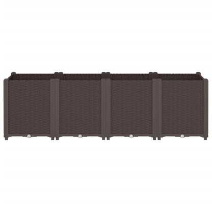 Garden Planter Brown 160x40x53 cm PP