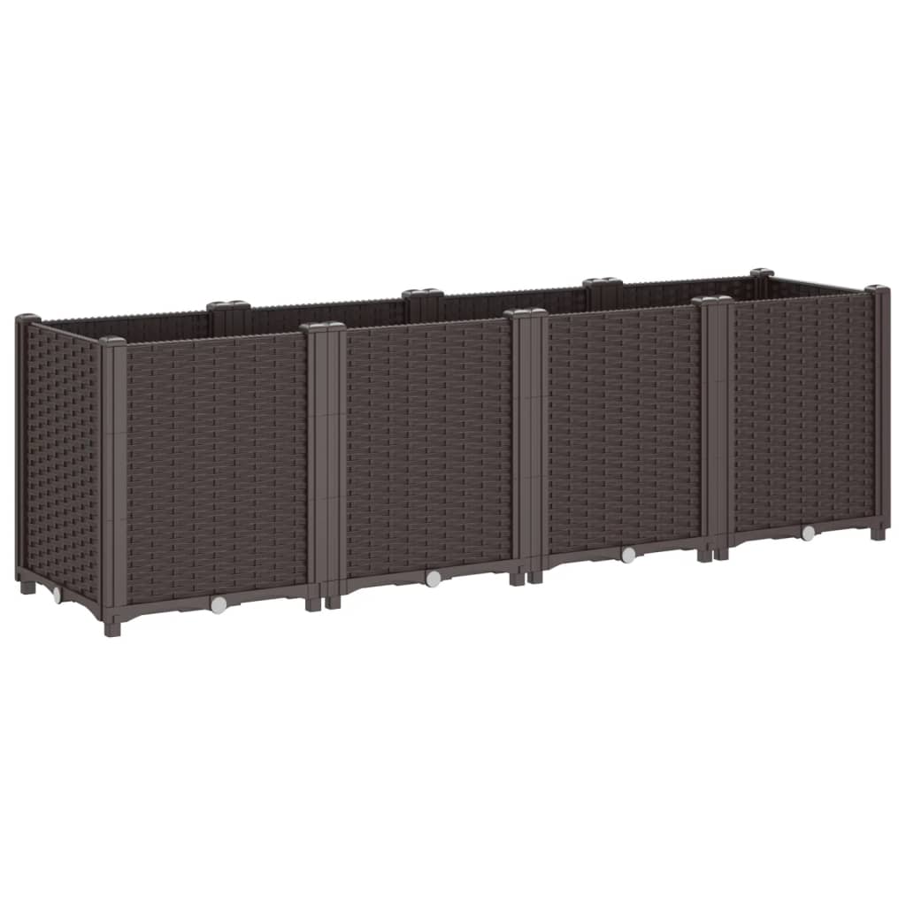 Garden Planter Brown 160x40x53 cm PP