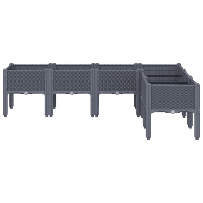 Garden Planter with Legs Blue Grey 160x120x42 cm PP