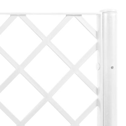 Garden Planter with Trellis White 40x40x142 cm PP