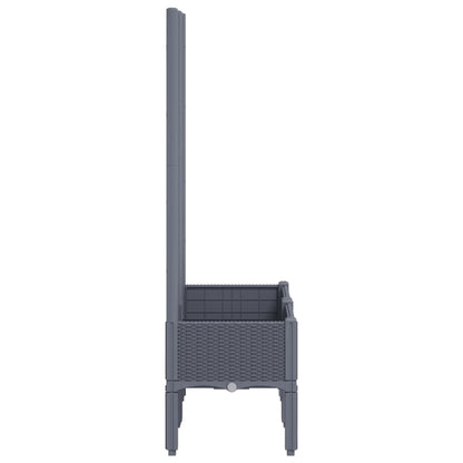 Garden Planter with Trellis Blue Grey 80x40x142 cm PP