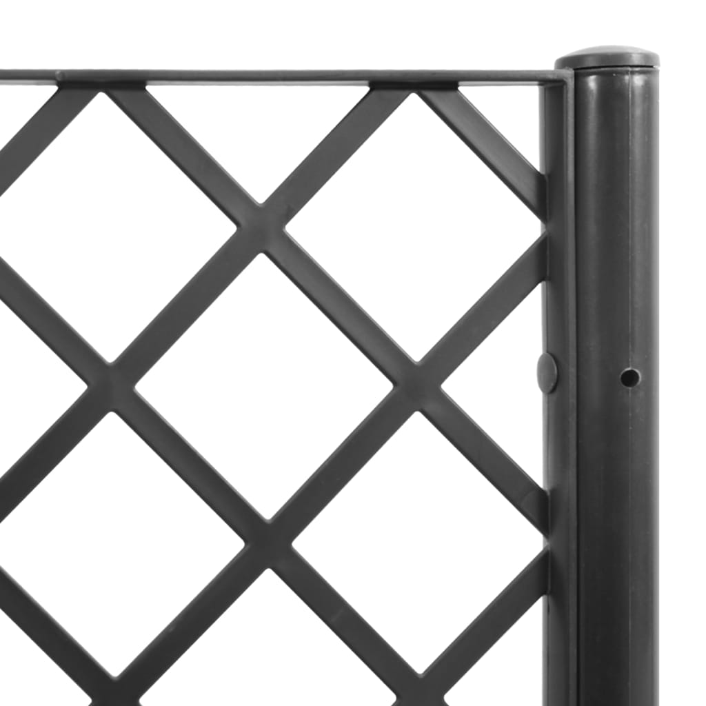 Garden Planter with Trellis Black 160x120x142 cm PP