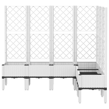 Garden Planter with Trellis White 160x120x142 cm PP