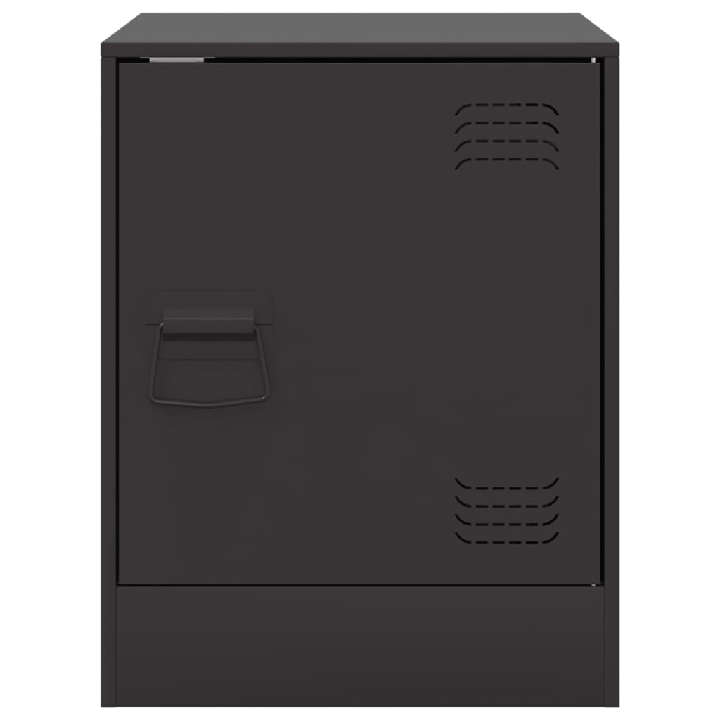 Bedside Cabinet Black 34.5x39x44 cm Steel