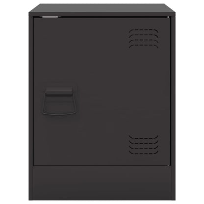 Bedside Cabinet Black 34.5x39x44 cm Steel