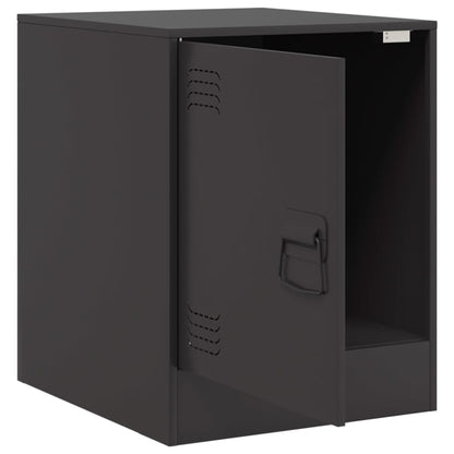 Bedside Cabinet Black 34.5x39x44 cm Steel