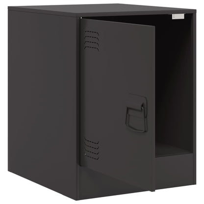 Bedside Cabinets 2pcs Black 34.5x39x44 cm Steel