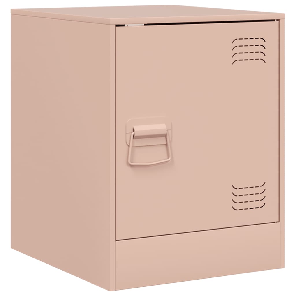 Bedside Cabinet Pink 34.5x39x44 cm Steel