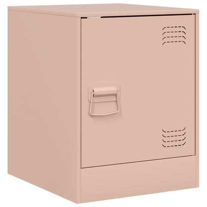 Bedside Cabinet Pink 34.5x39x44 cm Steel