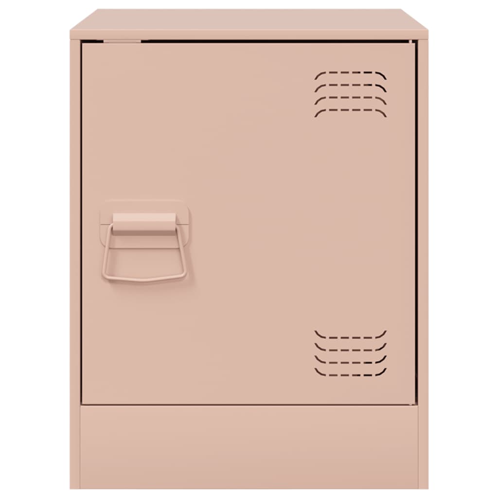 Bedside Cabinet Pink 34.5x39x44 cm Steel