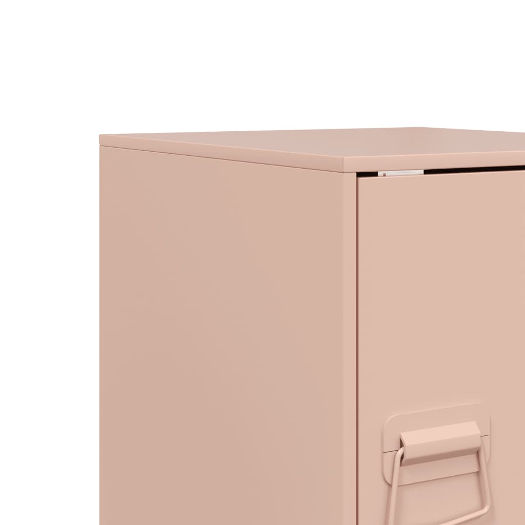 Bedside Cabinet Pink 34.5x39x44 cm Steel