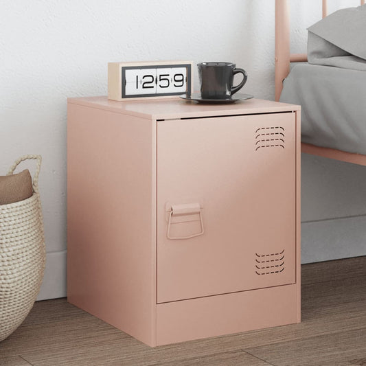 Bedside Cabinet Pink 34.5x39x44 cm Steel