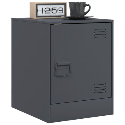 Bedside Cabinet Anthracite 34.5x39x44 cm Steel