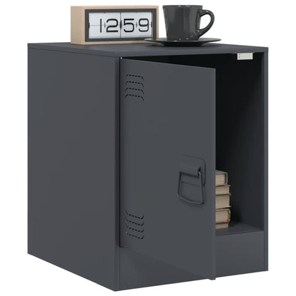 Bedside Cabinet Anthracite 34.5x39x44 cm Steel