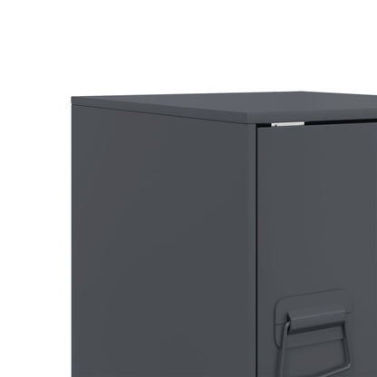 Bedside Cabinet Anthracite 34.5x39x44 cm Steel