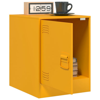 Bedside Cabinets 2 pcs Mustard Yellow 34.5x39x44 cm Steel