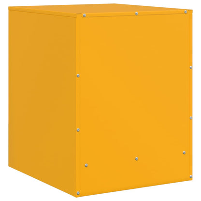 Bedside Cabinets 2 pcs Mustard Yellow 34.5x39x44 cm Steel