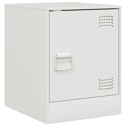 Bedside Cabinet White 34.5x39x44 cm Steel