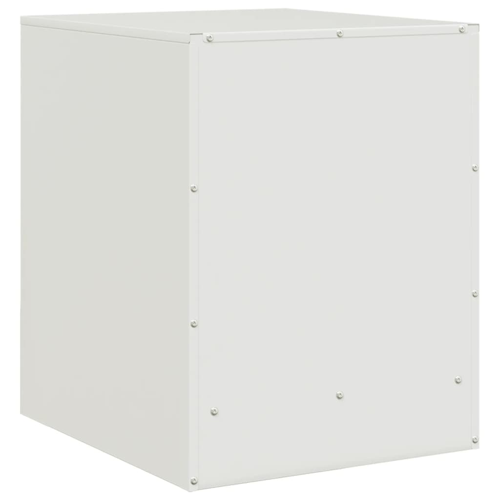 Bedside Cabinet White 34.5x39x44 cm Steel