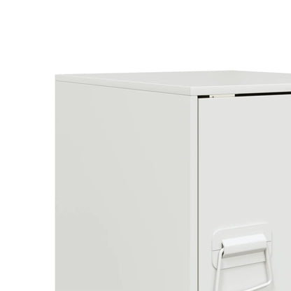 Bedside Cabinets 2 pcs White 34.5x39x44 cm Steel