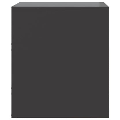 Bedside Cabinet Black 34.5x39x44 cm Steel