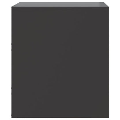 Bedside Cabinets 2 pcs Black 34.5x39x44 cm Steel