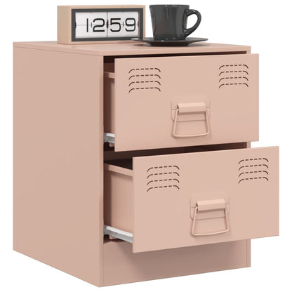 Bedside Cabinet Pink 34.5x39x44 cm Steel