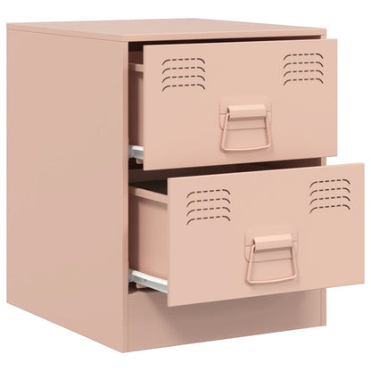 Bedside Cabinet Pink 34.5x39x44 cm Steel