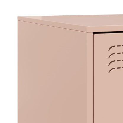 Bedside Cabinet Pink 34.5x39x44 cm Steel