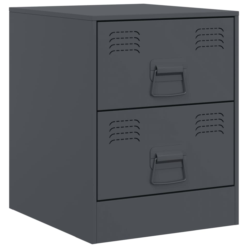 Bedside Cabinet Anthracite 34.5x39x44 cm Steel