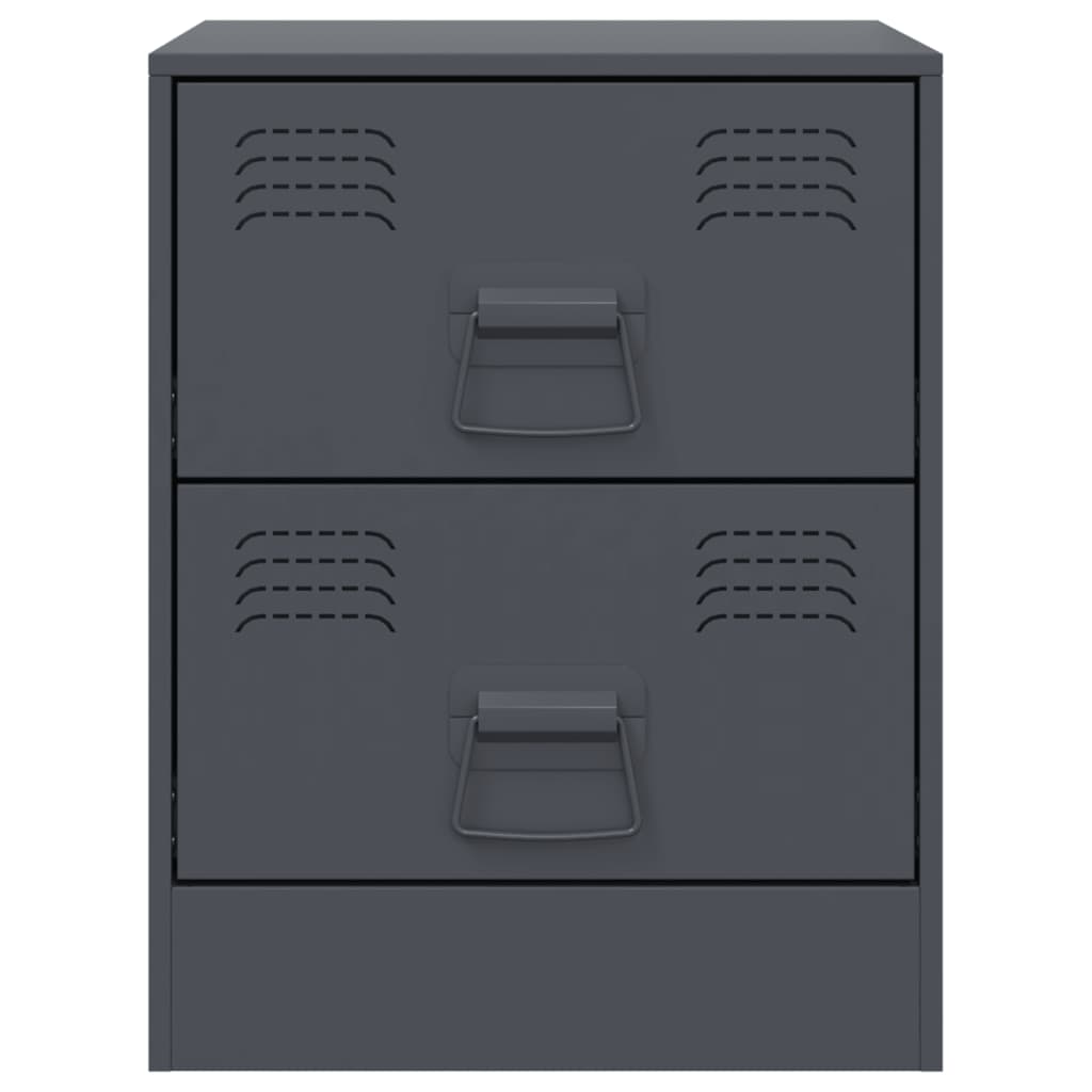 Bedside Cabinet Anthracite 34.5x39x44 cm Steel