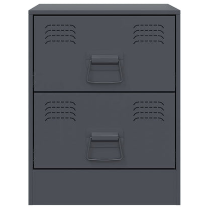 Bedside Cabinet Anthracite 34.5x39x44 cm Steel