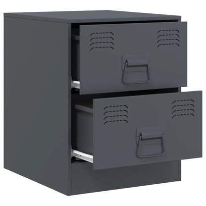 Bedside Cabinet Anthracite 34.5x39x44 cm Steel