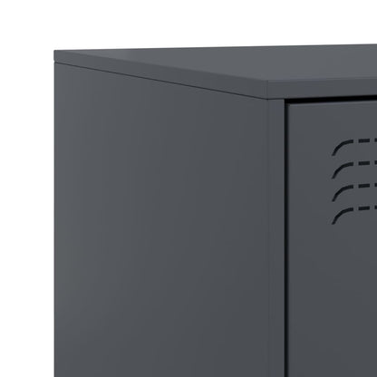 Bedside Cabinet Anthracite 34.5x39x44 cm Steel