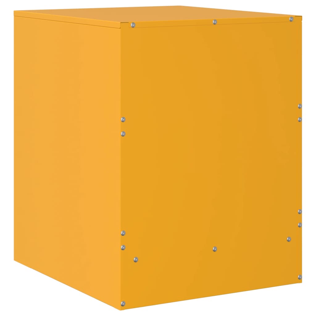 Bedside Cabinet Yellow 34.5x39x44 cm Steel