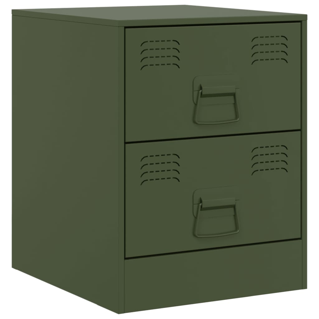 Bedside Cabinet Green 34.5x39x44 cm Steel