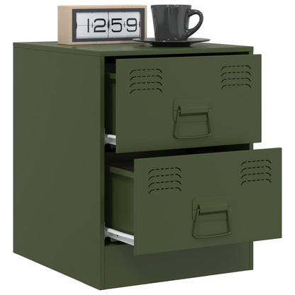 Bedside Cabinet Green 34.5x39x44 cm Steel