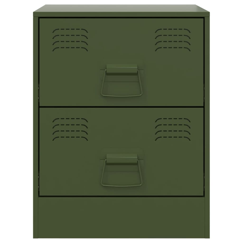 Bedside Cabinet Green 34.5x39x44 cm Steel