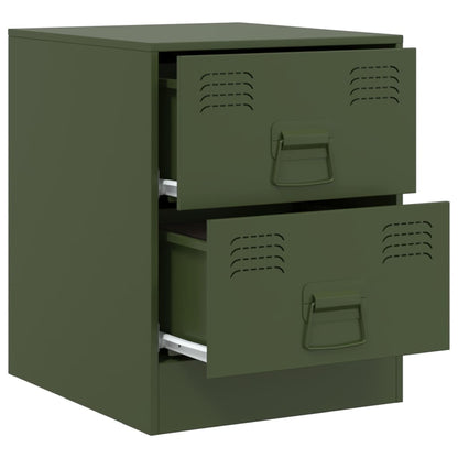 Bedside Cabinet Green 34.5x39x44 cm Steel