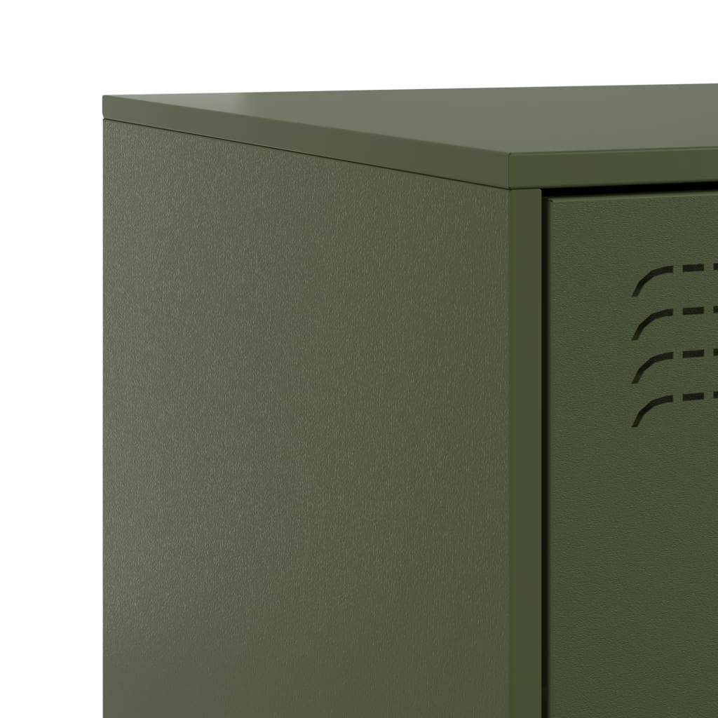 Bedside Cabinet Green 34.5x39x44 cm Steel