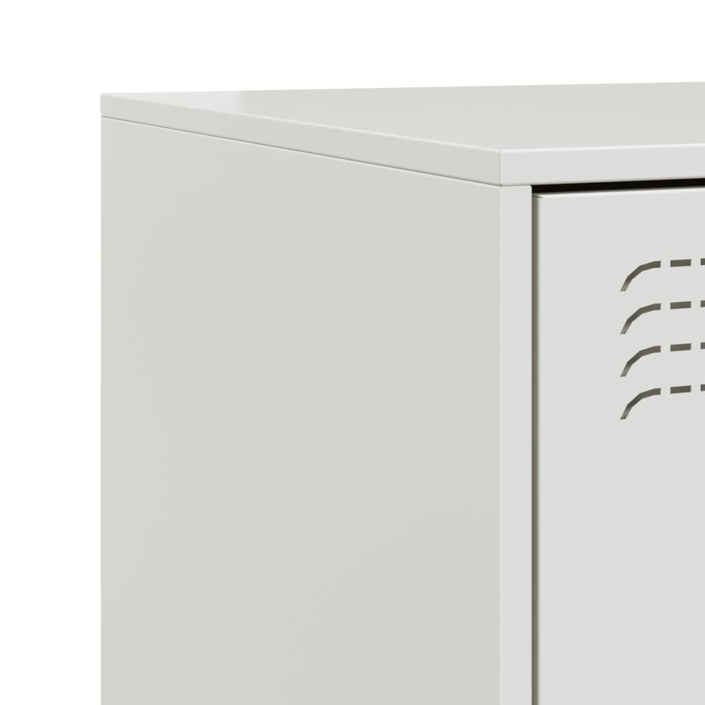 Bedside Cabinets 2 pcs White 34.5x39x44 cm Steel