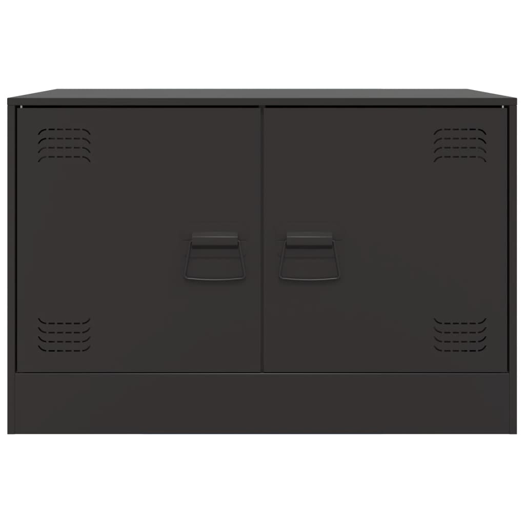 TV Cabinets 2pcs Black 67x39x44 cm Steel